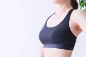 Woman wearing a sports bra